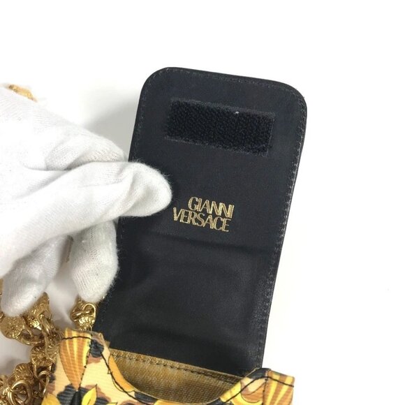 VERSACE Vintage phone cases Leopard pattern leopard Pouch Chain Shoulder Bag - Picture 10 of 13